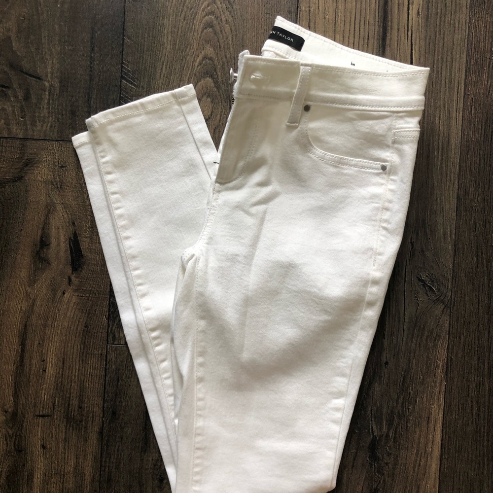 Ann Taylor White Skinny Jeans